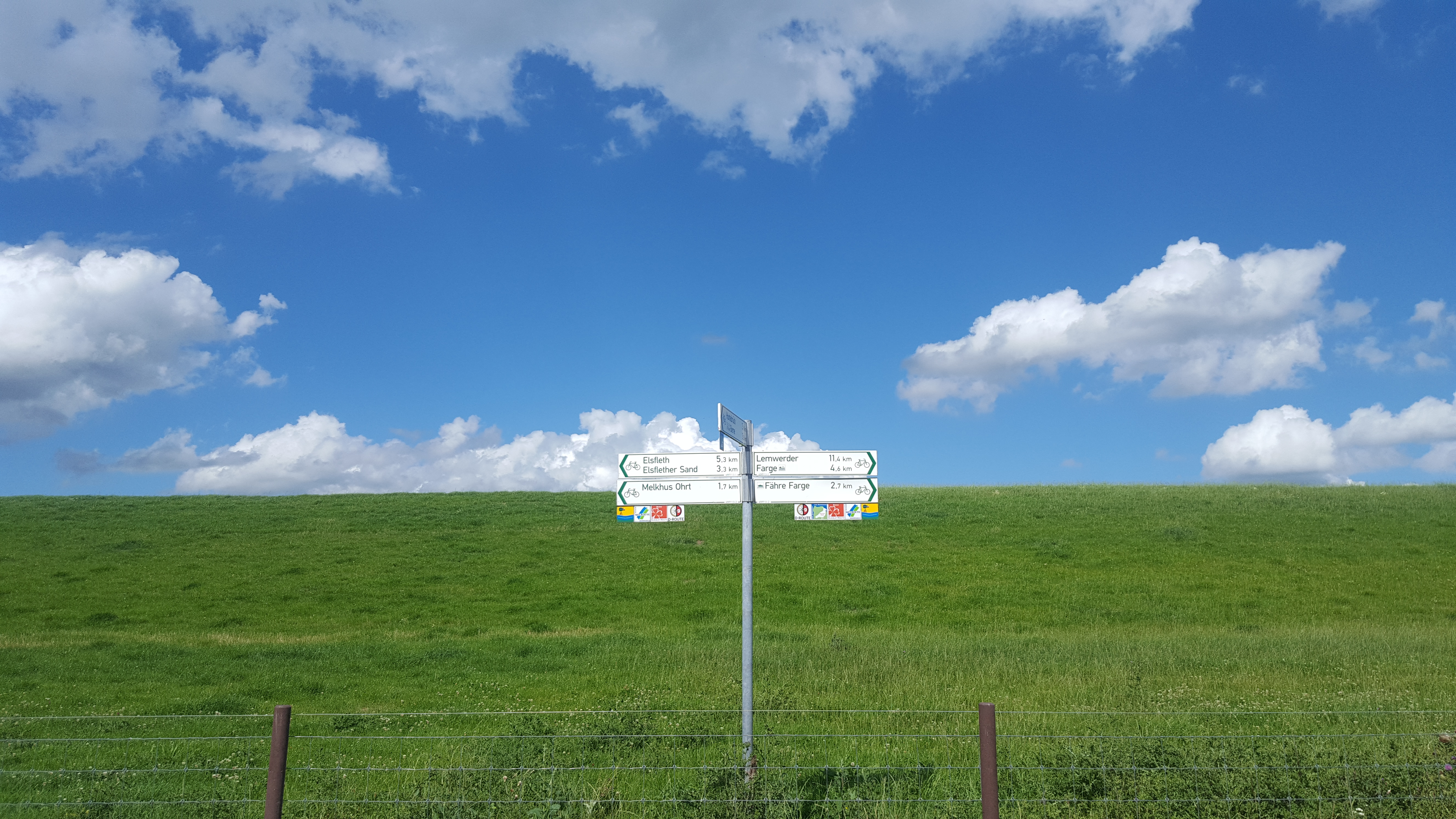 Wegweiser Huntedeich fahrrad-hotel wegweiser-abseitsradeln