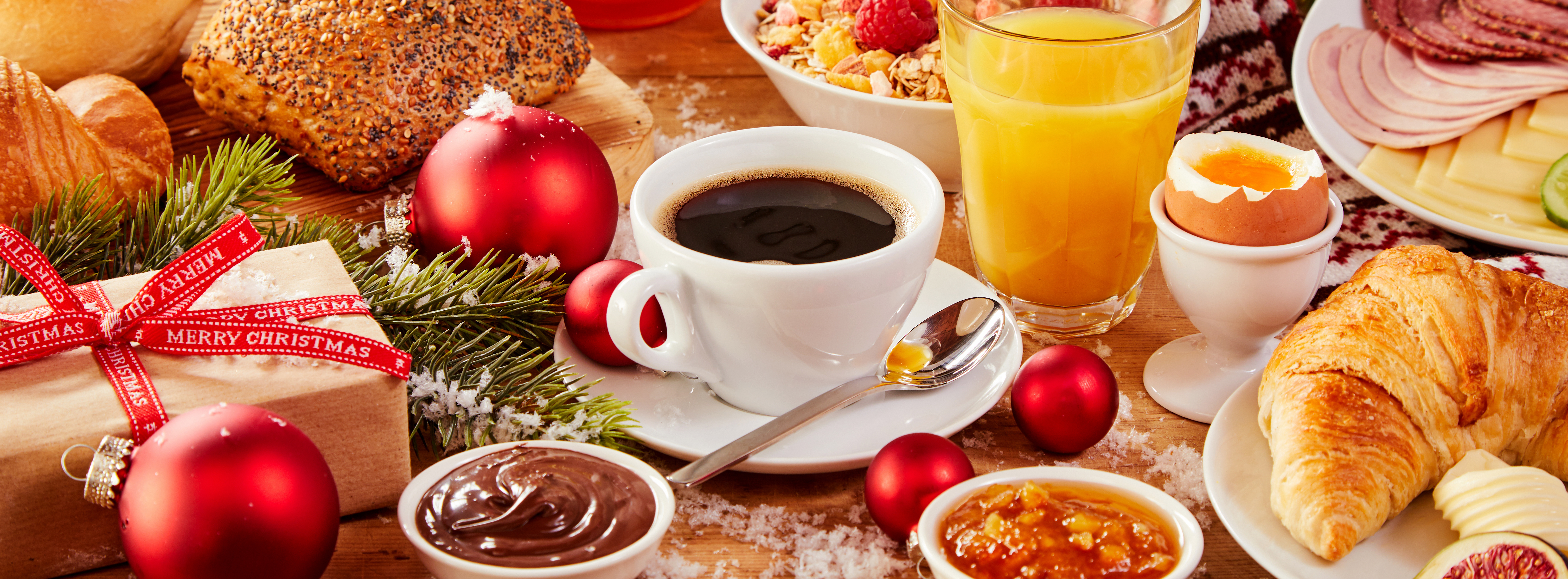 Tasty fresh Christmas Intercontinental breakfast Adventsfrühstück